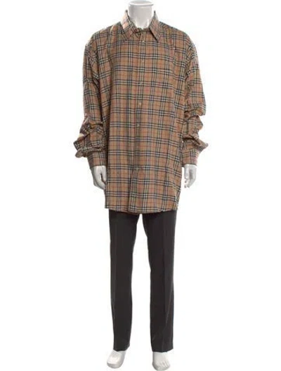 Pre-owned Burberry House Check Pattern Long Sleeve Shirt