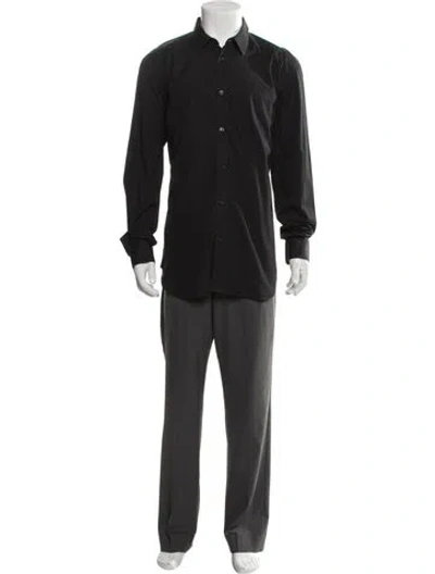 Pre-owned Burberry House Check Pattern Long Sleeve Shirt In Gray
