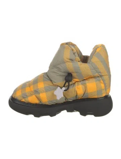 Pre-owned Burberry House Check Pattern Nylon Boots In Multi