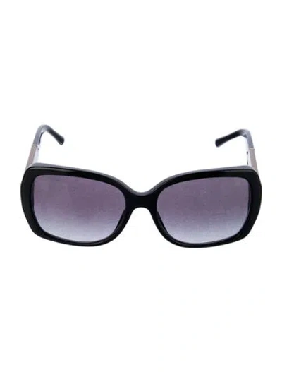 Pre-owned Burberry House Check Pattern Oversize Sunglasses In Black