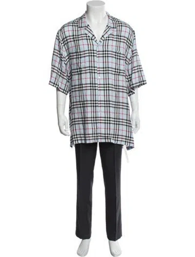 Pre-owned Burberry House Check Pattern Short Sleeve Shirt In Multi