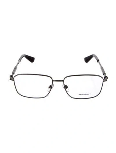 Pre-owned Burberry House Check Pattern Square Eyeglasses In Black