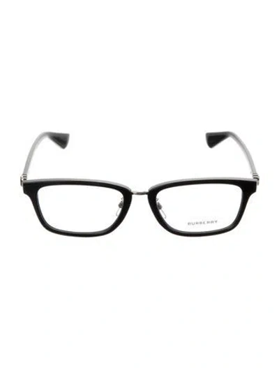 Pre-owned Burberry House Check Pattern Square Eyeglasses In Black