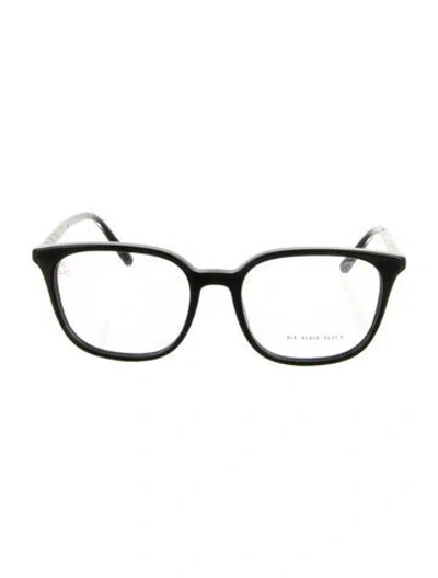 Pre-owned Burberry House Check Pattern Square Eyeglasses In Black