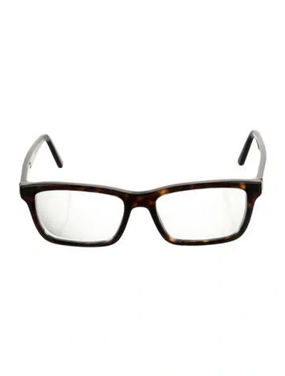 Pre-owned Burberry House Check Pattern Square Eyeglasses In Brown