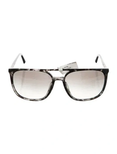 Pre-owned Burberry House Check Pattern Square Sunglasses In Black