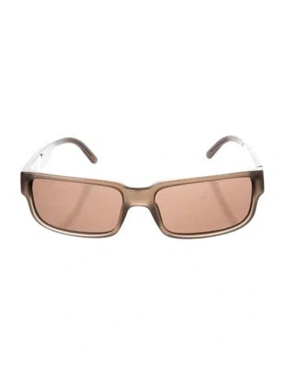 Pre-owned Burberry House Check Pattern Square Sunglasses In Brown