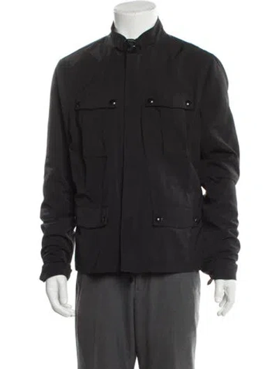 Pre-owned Burberry House Check Pattern Utility Jacket In Gray