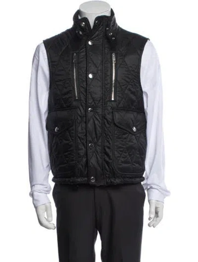 Pre-owned Burberry House Check Pattern Vest In Black
