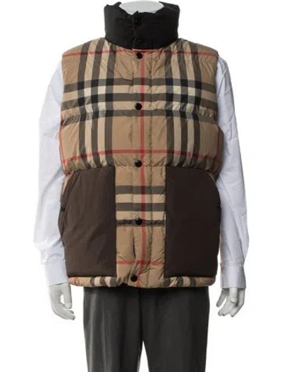 Pre-owned Burberry House Check Pattern Vest In Neutrals