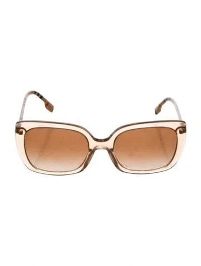 Pre-owned Burberry House Check Pattern Wayfarer Sunglasses In Neutral
