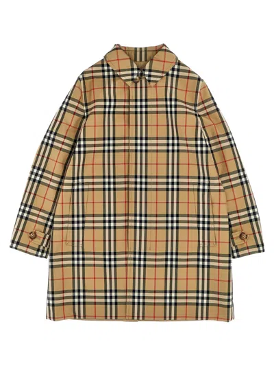 Burberry Kids'  Check Reversible Coat In Neutrals