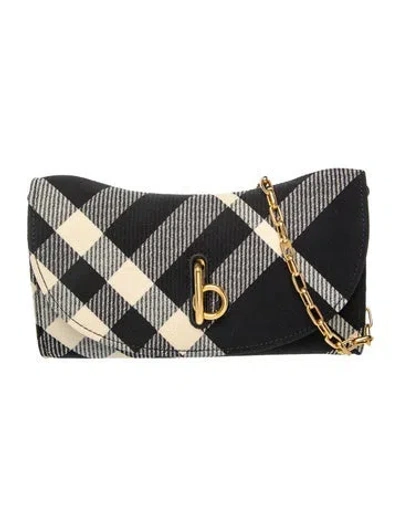 Pre-owned Burberry House Check Rocking Horse Wallet On Chain