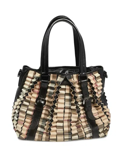 Pre-owned Burberry House Check Ruched Shoulder Bag