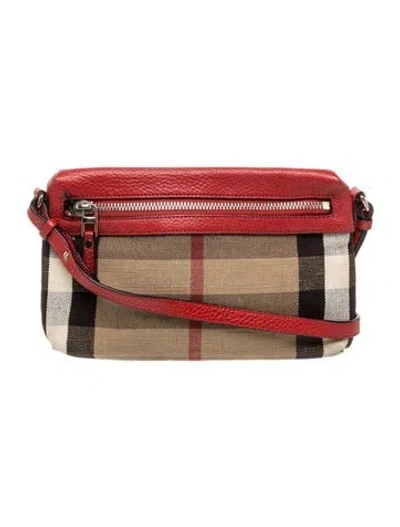 Pre-owned Burberry House Check Shoulder Bag In Brown