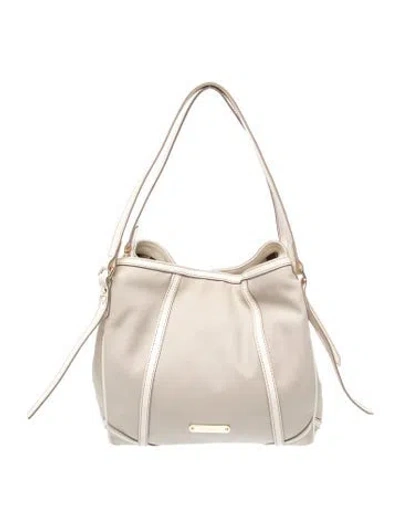 Pre-owned Burberry House Check Shoulder Bag In Neutral