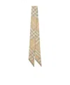 Burberry Silk Check Skinny Scarf In Nude