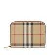 BURBERRY HOUSE CHECK ZIP-UP WALLET