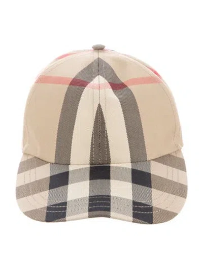 Pre-owned Burberry Housecheck Baseball Hat In Neutrals