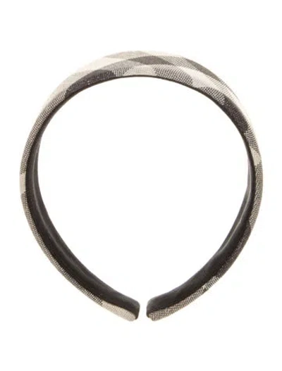 Pre-owned Burberry Housecheck Print Headband