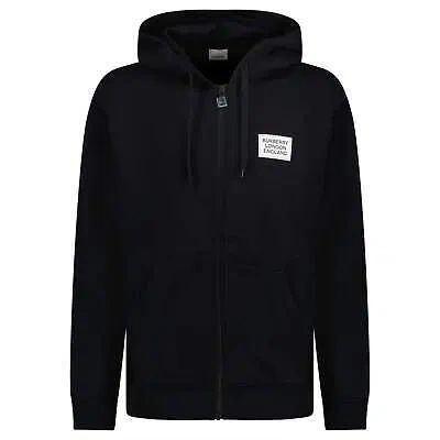 Pre-owned Burberry 'hove' Logo Hoodie Zip Sweatshirt Black