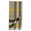 Burberry Check-pattern Wool Scarf In Hunter