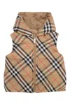 Burberry Check Reversible Vest In Sandipcheck