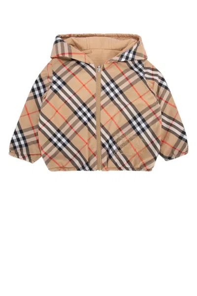 Burberry Kids' Ib6 Mn Rufus Chk Rvs In Nude