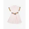 Burberry Kids Check Trim Shirt Dress In Pink
