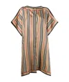 Burberry Icon Checked Silk Cape In Multicolor