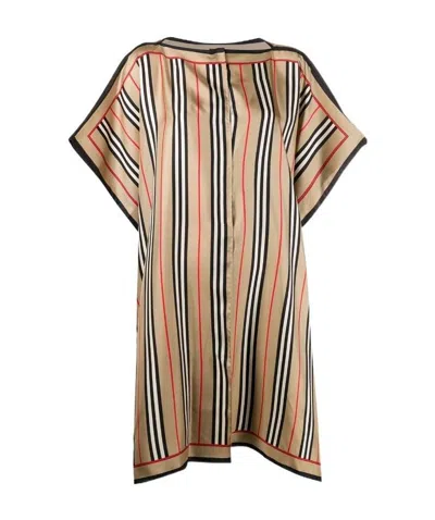 Burberry Icon Checked Silk Cape In Multicolor