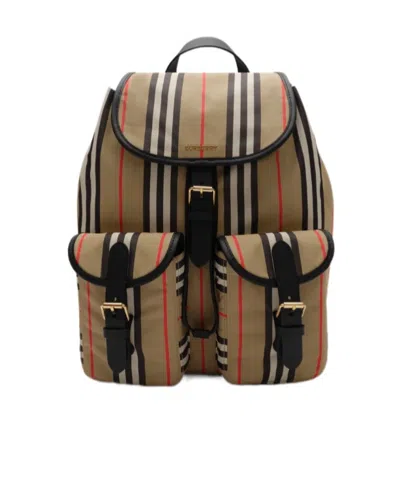 Burberry Icon Stripe Backpack In Multi