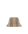 Burberry Beige Signature Bucket Hat In Nude