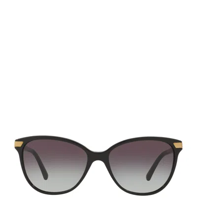 BURBERRY ICON STRIPE CAT EYE SUNGLASSES