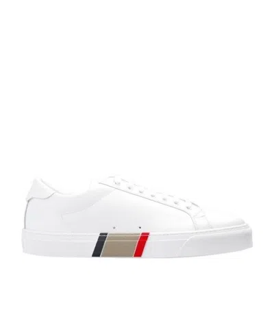 Burberry Icon Stripe Lace-up Sneakers In White