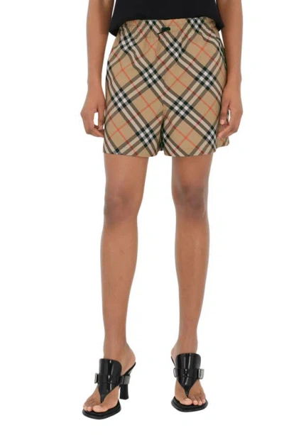 BURBERRY BURBERRY ICONIC CHECK TONAL EKD TWILL SHORTS