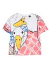 Burberry T-shirt Mit Illustrations-style-print In Weiss