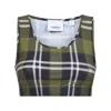 Burberry Immy Vintage Check Cropped Tank Top In Green