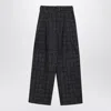 Burberry Indigo Jeans In Check Pattern Denim