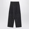 Burberry Indigo Jeans In Check Pattern Denim