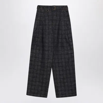 BURBERRY BURBERRY INDIGO JEANS IN CHECK PATTERN DENIM