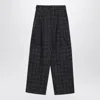 Burberry Indigo Jeans In Check Pattern Denim