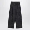 Burberry Indigo Jeans In Check Pattern Denim In Black