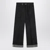 Burberry Indigo Jeans With Turn-ups In Black