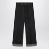Burberry Indigo Jeans With Turn-ups In Black