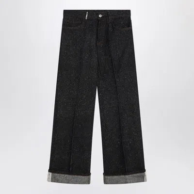 Burberry Indigo Jeans With Turn-ups In Black