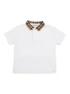 Burberry Folde-collar Polo Shirt In White