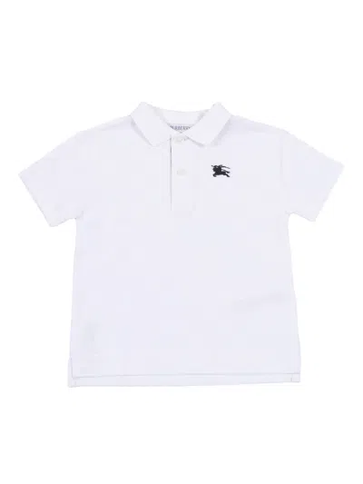 Burberry Kid Boy Polo Shirts In White