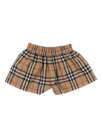 Burberry Inf Girl Shorts In Brown