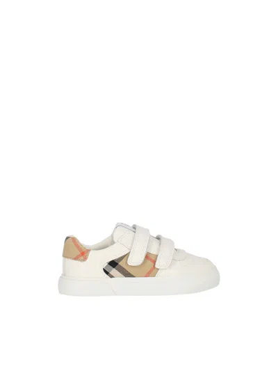 Burberry Inf Vulcansed Trainr In Sand